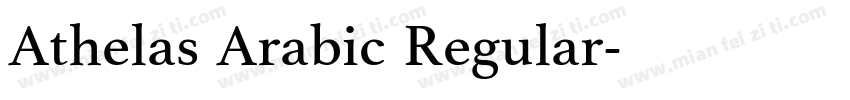 Athelas Arabic Regular字体转换